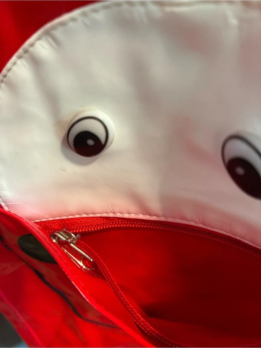 Kidorable Girl’s Ladybug Raincoat Red PVC w/Black Polka Dots & Hood; Size 5/6